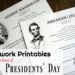 Copywork Printables in Honor of Presidents' Day